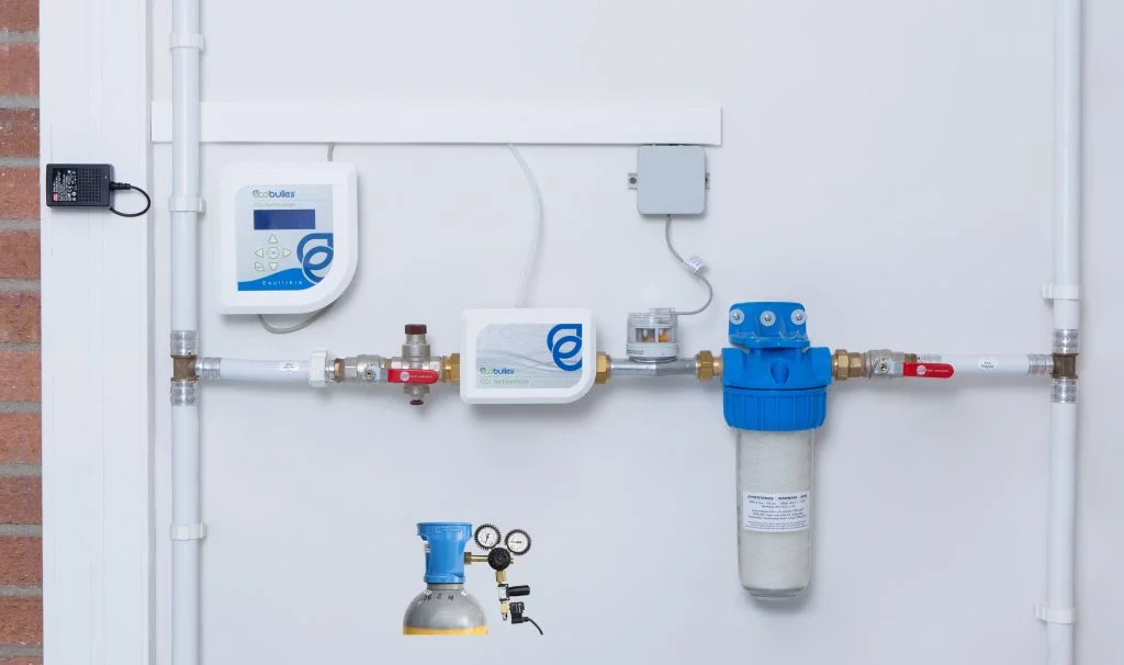 Installation Eco Bulles de traitement de l'eau